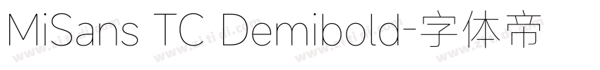 MiSans TC Demibold字体转换
